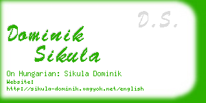 dominik sikula business card